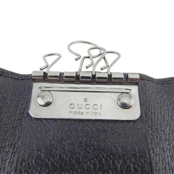 GUCCI Key Case GG Canvas Canvas x Leather Authentic - Picture 10 of 10